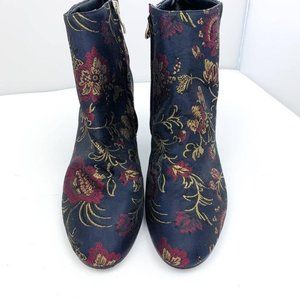 Antonio Melani Blue Breech Jacquard Booties  SZ6